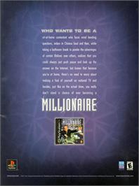 Advert for Who Wants To Be A Millionaire ? 3rd Edition on the Sony Playstation.