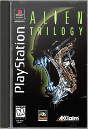Box cover for Alien Trilogy on the Sony Playstation.