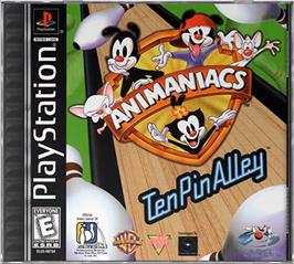 Box cover for Animaniacs: Ten Pin Alley on the Sony Playstation.