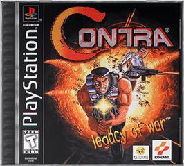 Box cover for Contra: Legacy of War on the Sony Playstation.