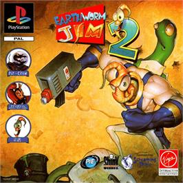 Box cover for Earthworm Jim 2 on the Sony Playstation.