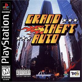 Box cover for Grand Theft Auto on the Sony Playstation.