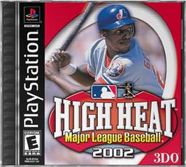 Box cover for High Heat Major League Baseball 2002 on the Sony Playstation.