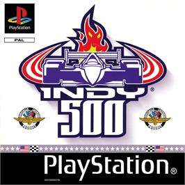 Box cover for Indy 500 on the Sony Playstation.