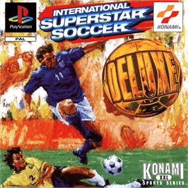 Box cover for International Superstar Soccer Deluxe on the Sony Playstation.