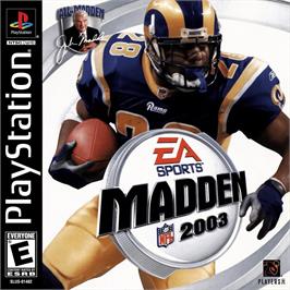 Box cover for Madden Nfl 2003 on the Sony Playstation.