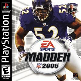 Box cover for Madden Nfl 2005 on the Sony Playstation.