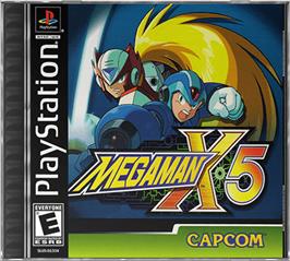 Box cover for Mega Man X5 on the Sony Playstation.