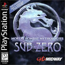 Box cover for Mortal Kombat Mythologies Sub-zero on the Sony Playstation.