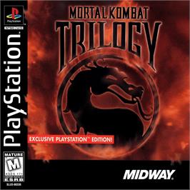 Box cover for Mortal Kombat Trilogy on the Sony Playstation.