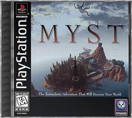 Box cover for Myst on the Sony Playstation.