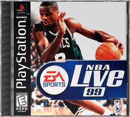 Box cover for NBA Live 99 on the Sony Playstation.