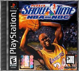 Box cover for NBA Showtime: NBA on NBC on the Sony Playstation.