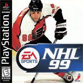 Box cover for Nhl 99 on the Sony Playstation.