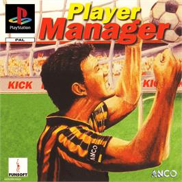 Box cover for Player Manager on the Sony Playstation.