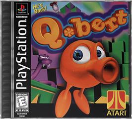 Box cover for Q*Bert on the Sony Playstation.