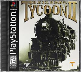 Box cover for Railroad Tycoon II on the Sony Playstation.