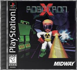 Box cover for Robotron X on the Sony Playstation.