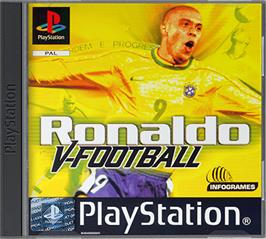 Box cover for Ronaldo V-Football on the Sony Playstation.