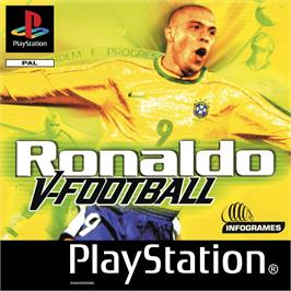 Box cover for Ronaldo V-football on the Sony Playstation.