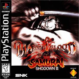 Box cover for Samurai Shodown 3 on the Sony Playstation.