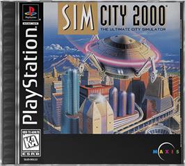 Box cover for SimCity 2000 on the Sony Playstation.