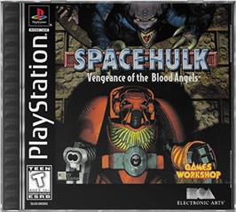 Box cover for Space Hulk: Vengeance of the Blood Angels on the Sony Playstation.