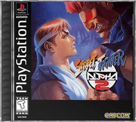 Box cover for Street Fighter Alpha 2 on the Sony Playstation.