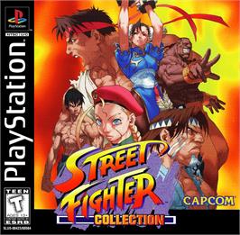 Box cover for Street Fighter Collection on the Sony Playstation.