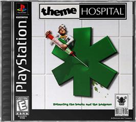 Box cover for Theme Hospital on the Sony Playstation.