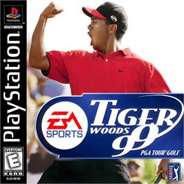 Box cover for Tiger Woods 99 Pga Tour Golf on the Sony Playstation.