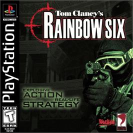 Box cover for Tom Clancy's Rainbow Six on the Sony Playstation.