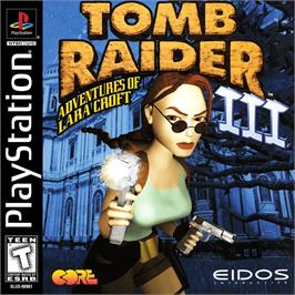 Box cover for Tomb Raider 3 - Adventures Of Lara Croft on the Sony Playstation.