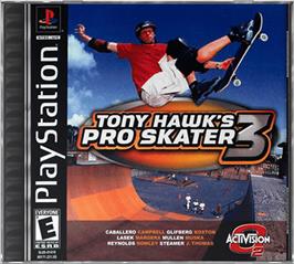 Box cover for Tony Hawk's Pro Skater 3 on the Sony Playstation.