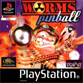 Box cover for Worms Pinball on the Sony Playstation.