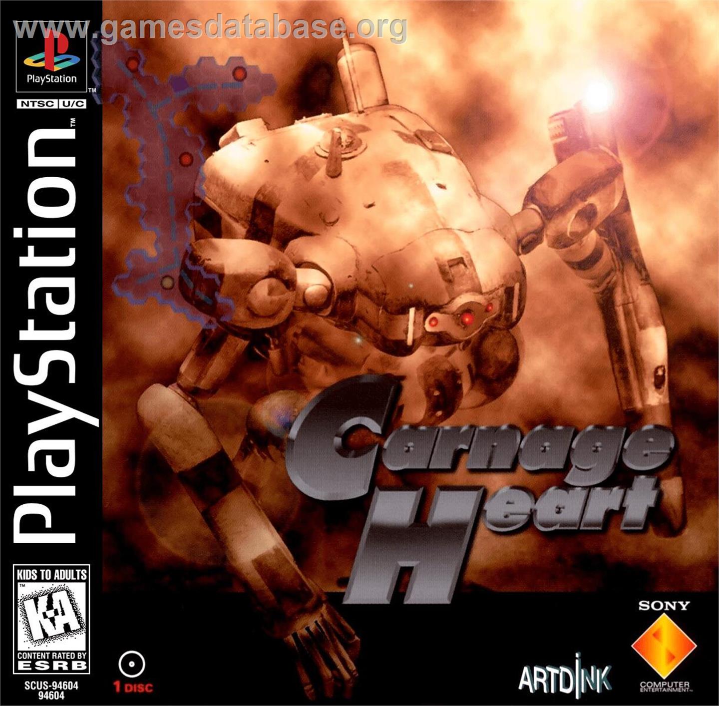 Carnage Heart - Sony Playstation - Artwork - Box