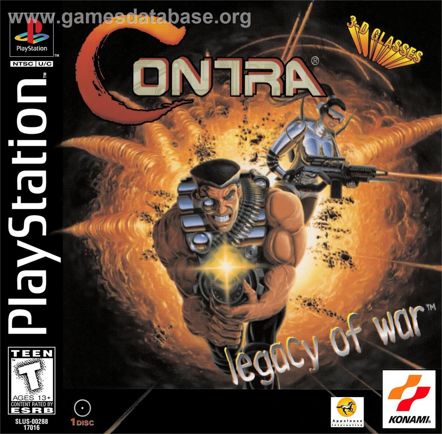 Contra - Legacy Of War - Sony Playstation - Artwork - Box