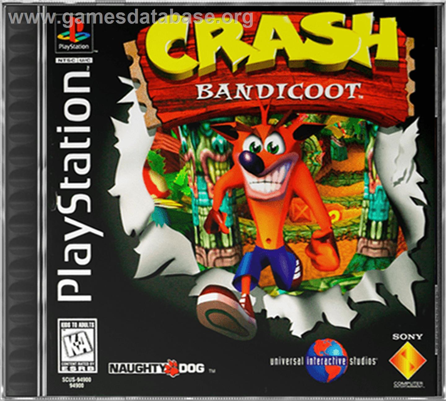 Crash Bandicoot: Warped - Sony Playstation - Artwork - Box