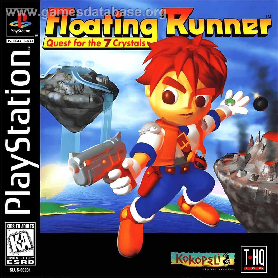 Floating Runner - Quest For The 7 Crystals - Sony Playstation - Artwork - Box