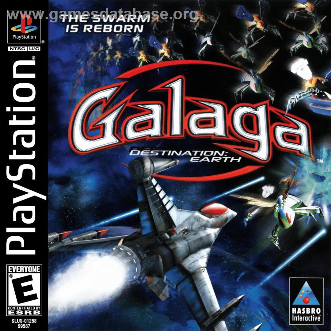 Galaga - Destination Earth - Sony Playstation - Artwork - Box
