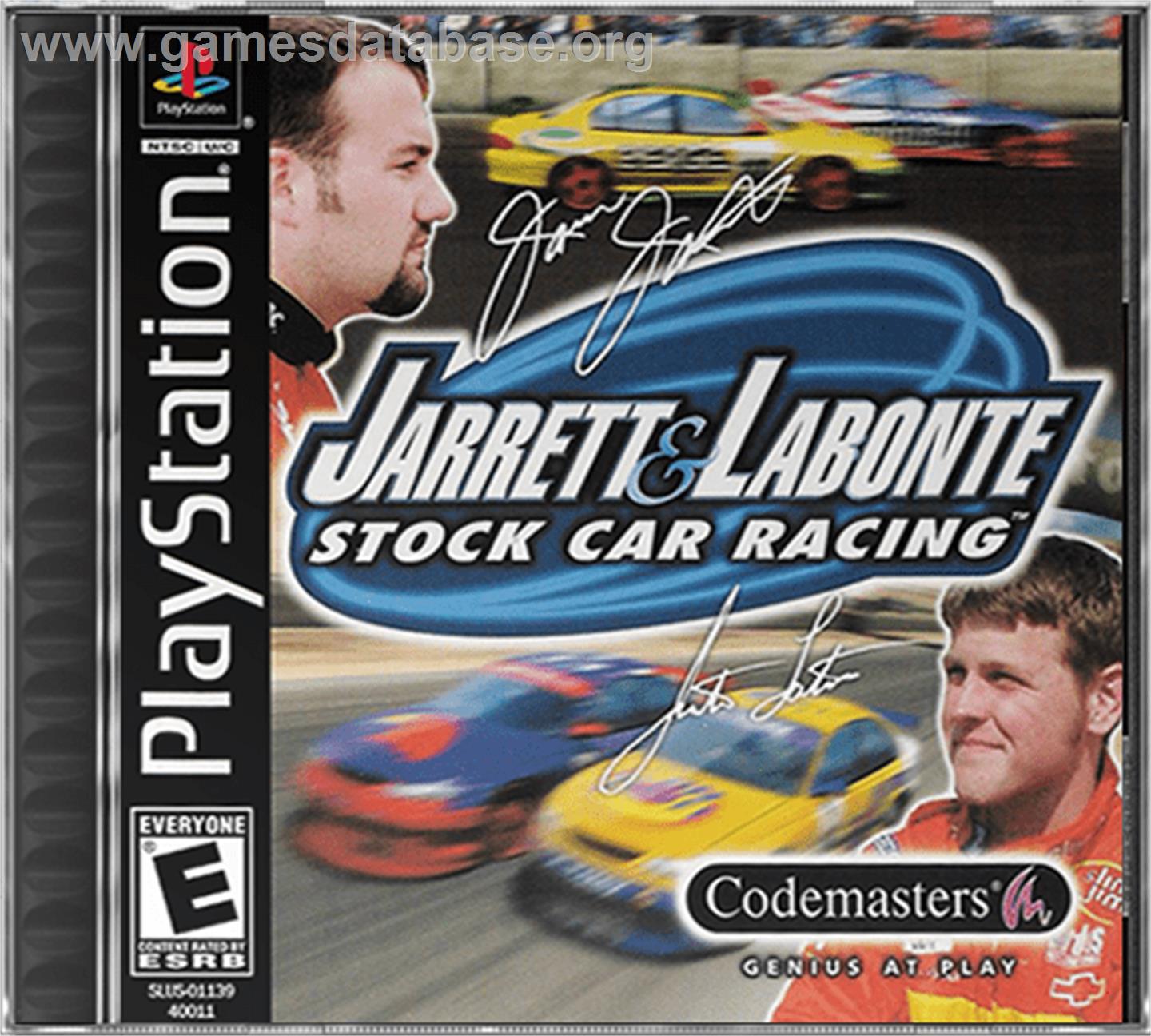 Jarrett and Labonte Stock Car Racing - Sony Playstation - Artwork - Box