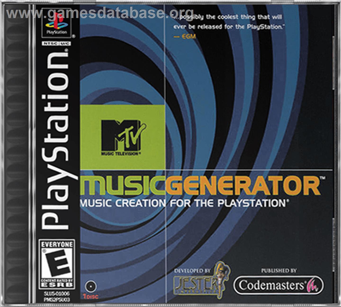 MTV: Music Generator - Sony Playstation - Artwork - Box
