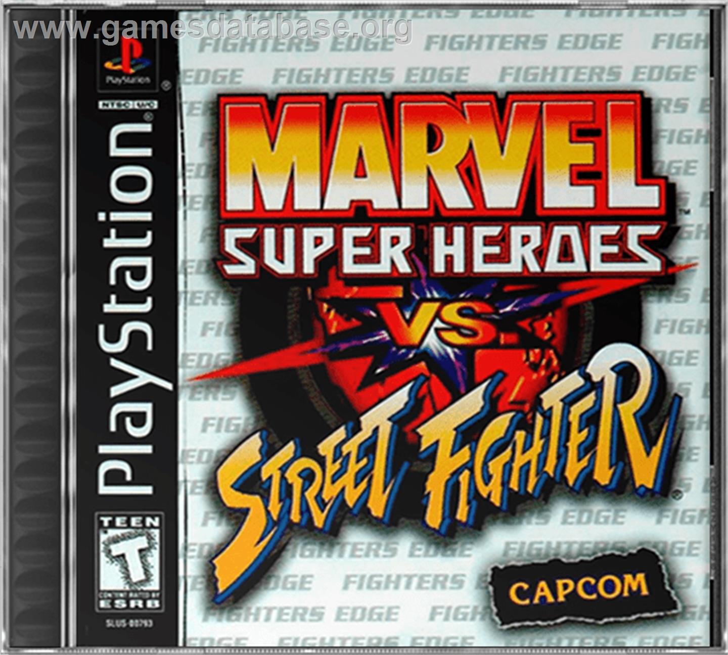 Marvel Super Heroes Vs. Street Fighter - Sony Playstation - Artwork - Box