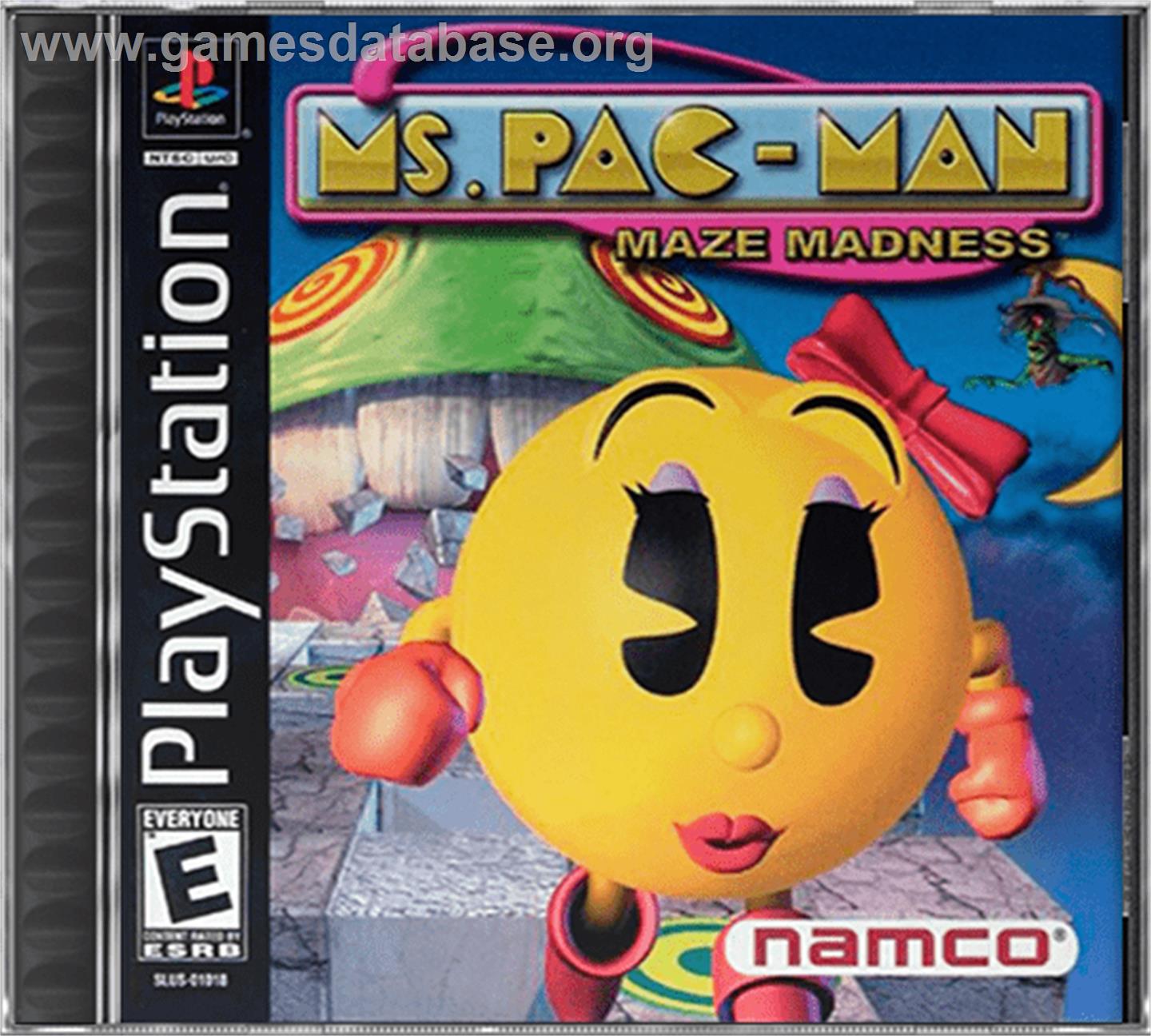 Ms. Pac-Man Maze Madness - Sony Playstation - Artwork - Box