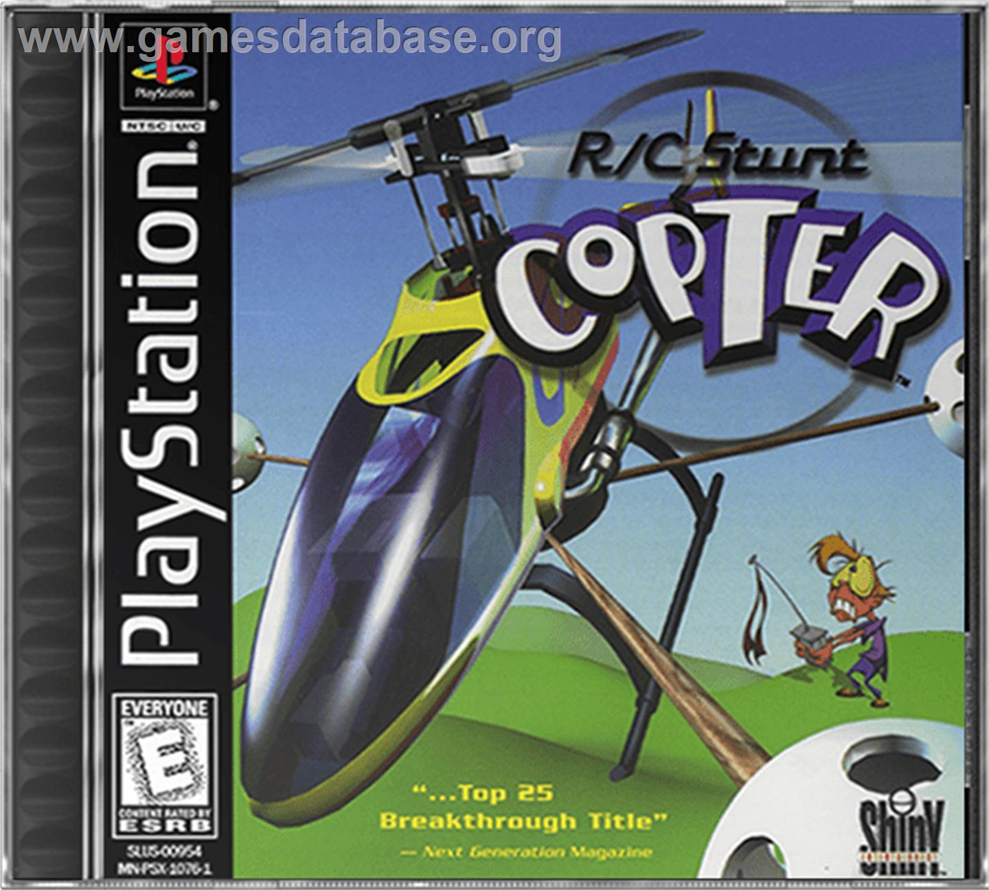 R/C Stunt Copter - Sony Playstation - Artwork - Box