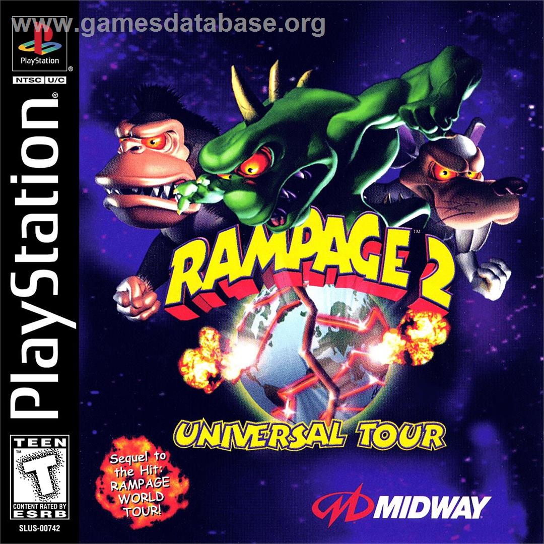 Rampage 2 - Universal Tour - Sony Playstation - Artwork - Box
