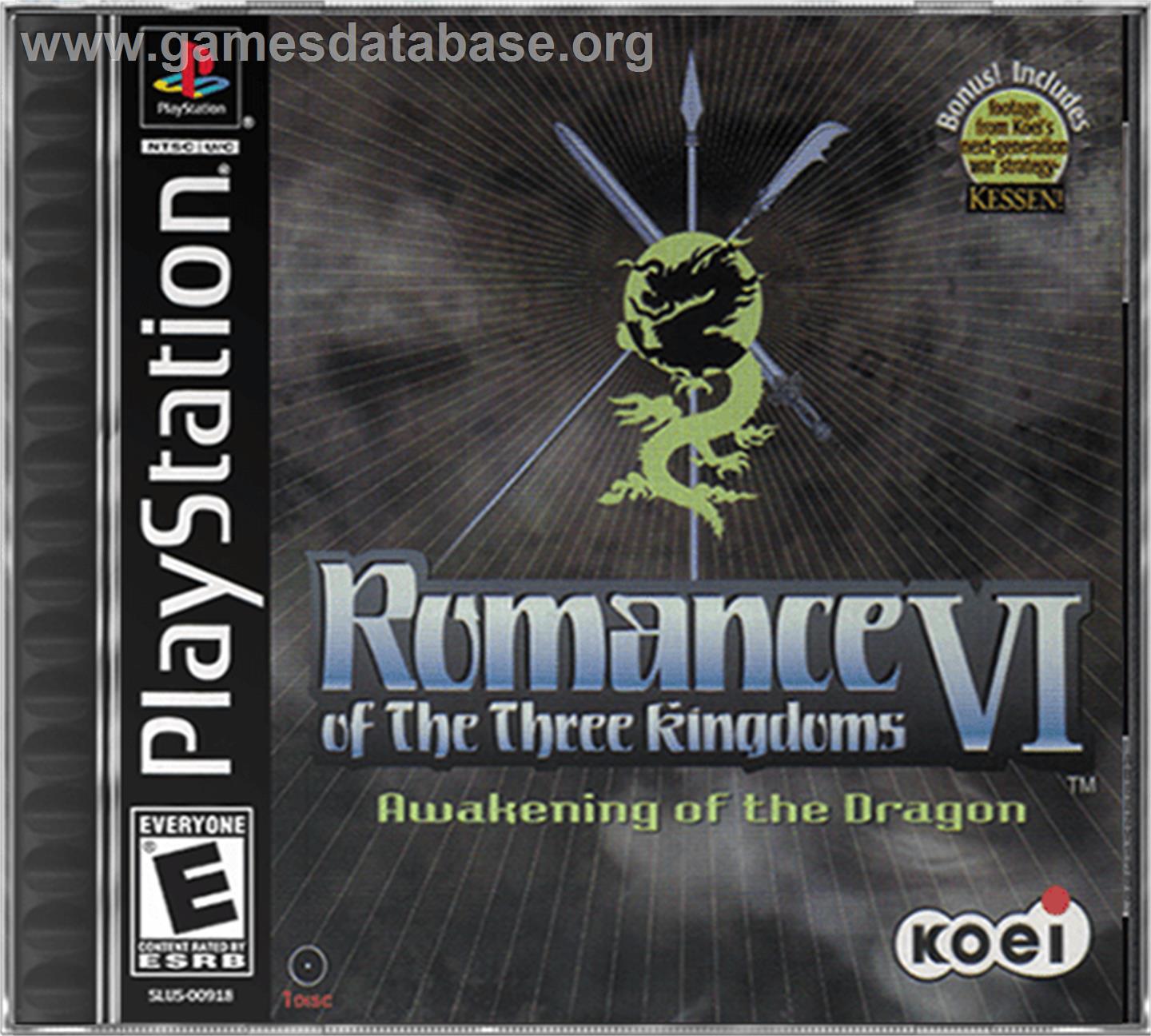 Romance of the Three Kingdoms VI: Awakening of the Dragon - Sony Playstation - Artwork - Box