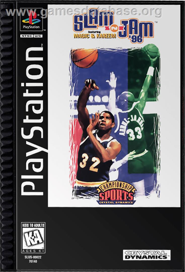 Slam 'N Jam '96 featuring Magic and Kareem - Sony Playstation - Artwork - Box