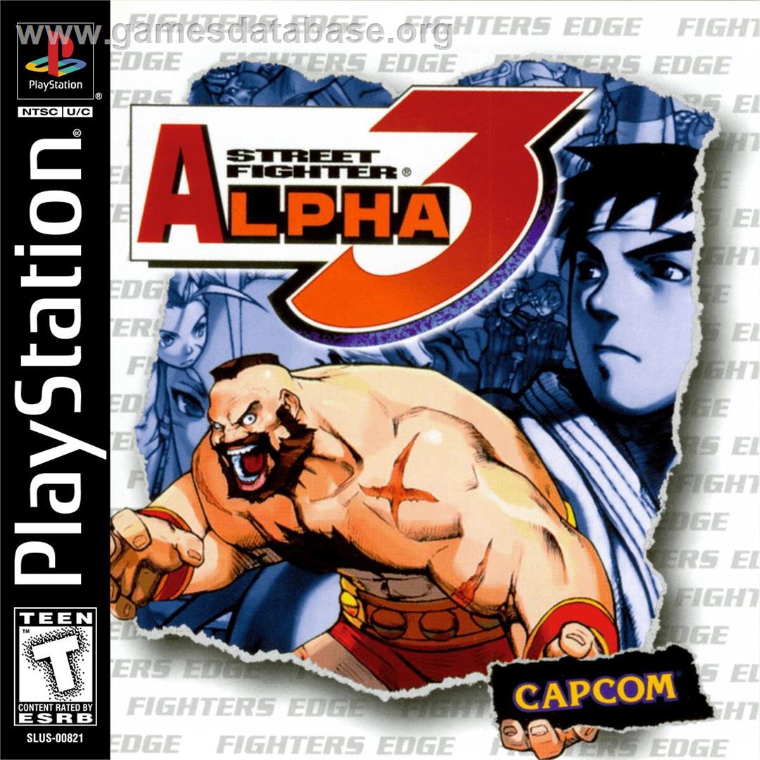 Street Fighter Alpha 3 - Sony Playstation - Artwork - Box
