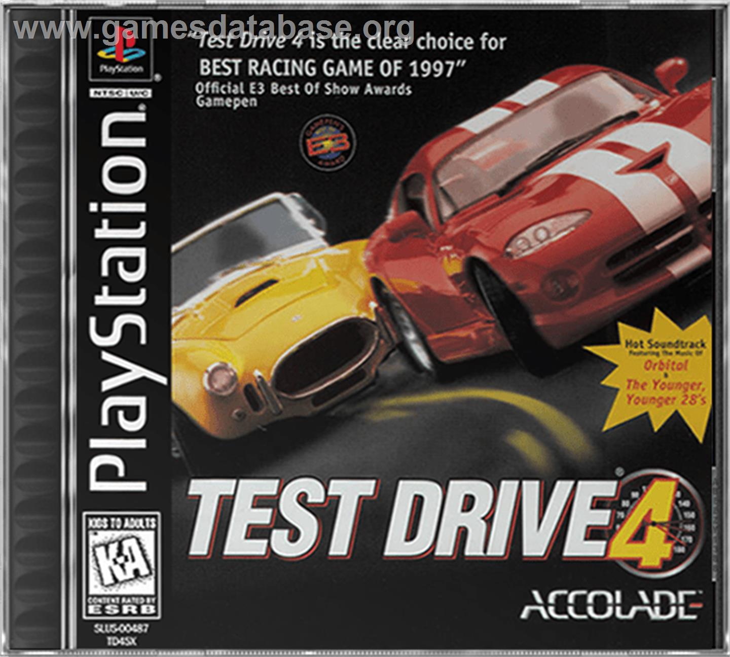 Test Drive 4 - Sony Playstation - Artwork - Box